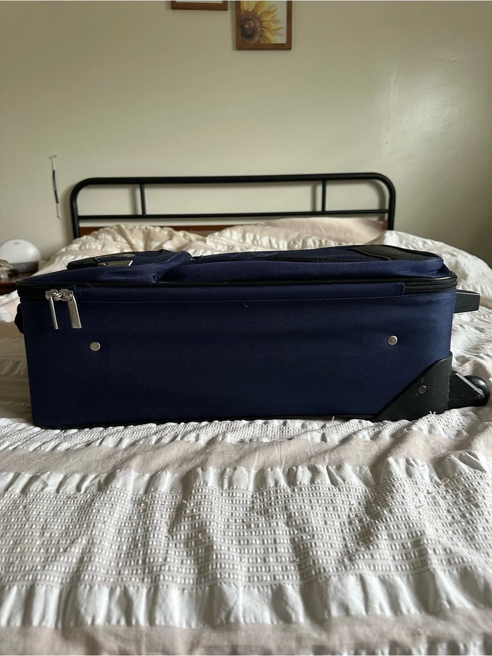 Forecast Blue Rolling Carry-On Travel Bag Suitcase